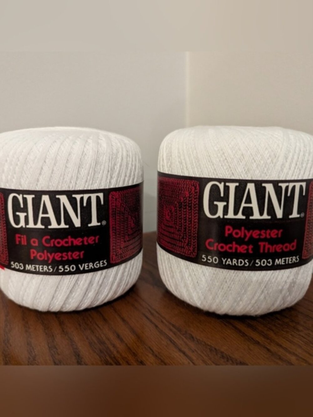 American Thread Co. Crochet Polyester 550 Yds 150P New Knitting Crochet x 2